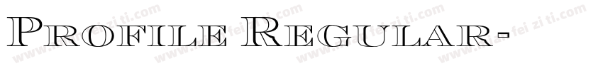Profile Regular字体转换